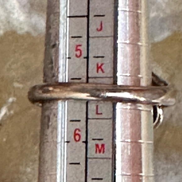 STERLING SILVER RING BYPASS ARTISAN MINIMALIST MODERN 5.5 5493 p - Picture 7 of 8